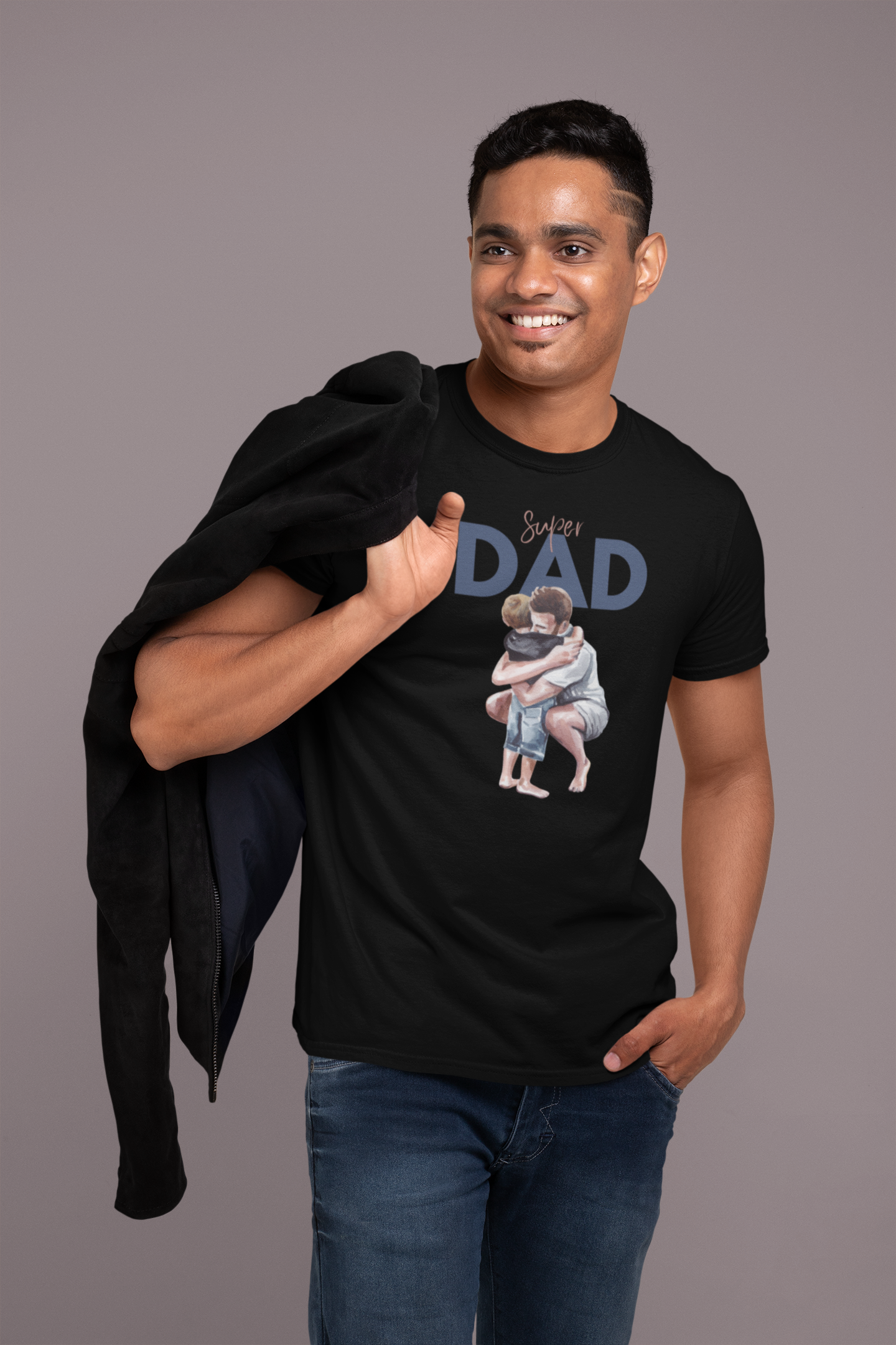 Super Dad Vibes: Premium Cotton Tee for the Ultimate Father